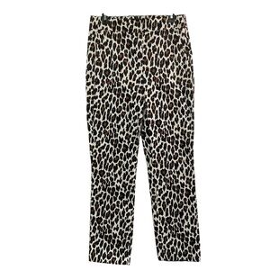 J. Crew Remi Tall Pants Leopard Print Straight Leg